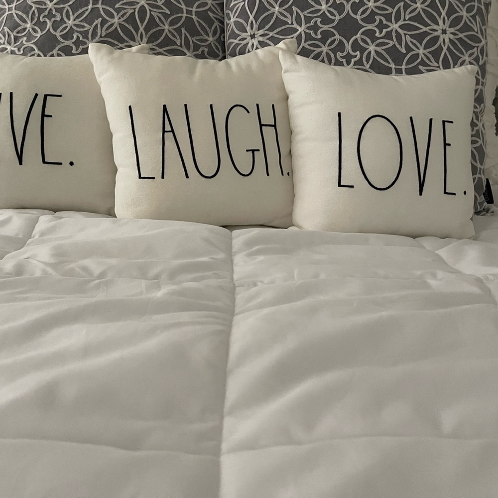 Set of Three Inspirational Throw Pillows by Rae Dunn